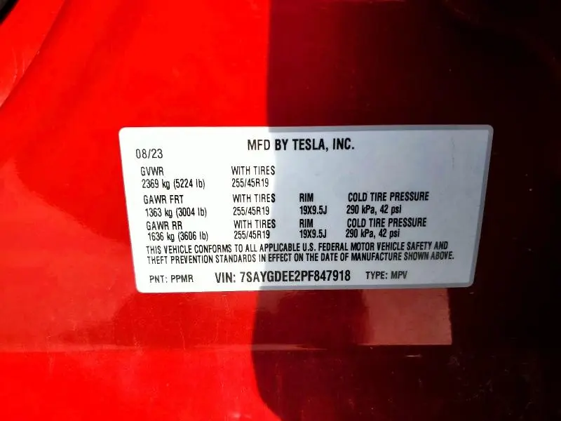 2023 TESLA MODEL Y   