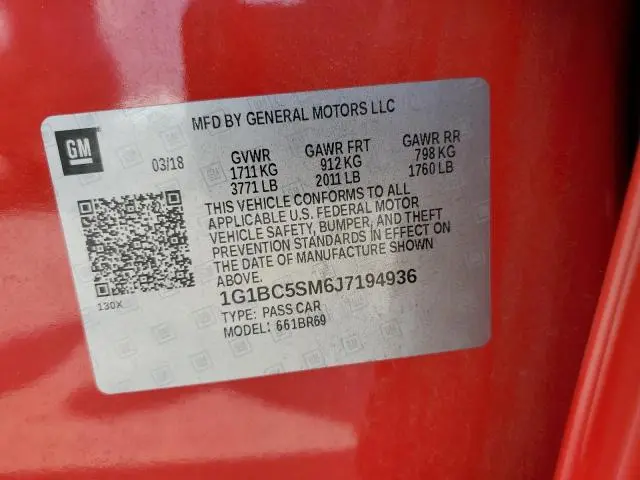 2018 CHEVROLET CRUZE LS  