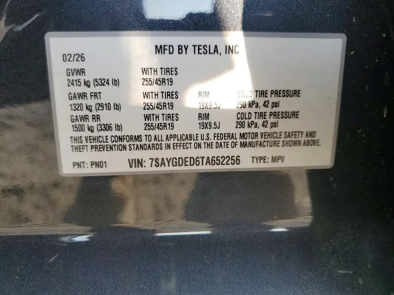2026 TESLA MODEL Y   
