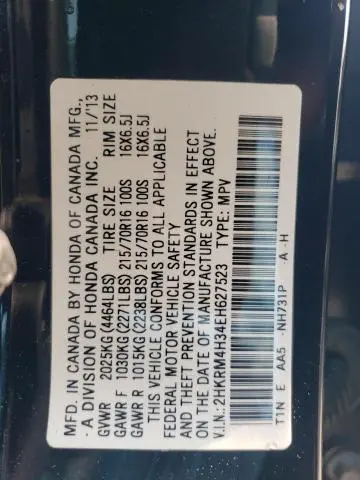 2014 HONDA CR-V LX  