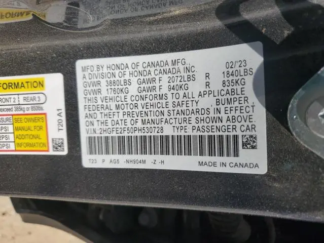 2023 HONDA CIVIC SPORT  