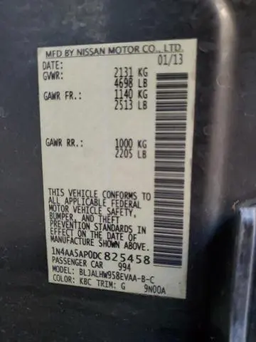 2013 NISSAN MAXIMA S