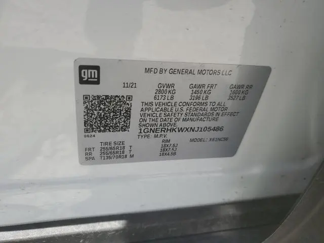 2022 CHEVROLET TRAVERSE LT  