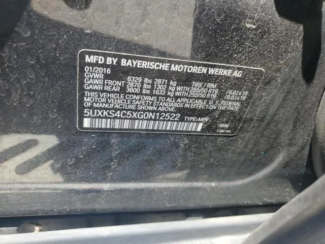 2016 BMW X5 XDRIVE35D  
