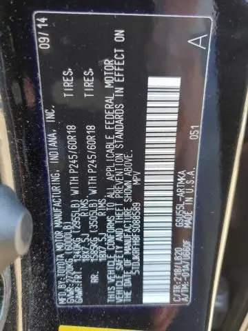 2015 TOYOTA HIGHLANDER XLE  