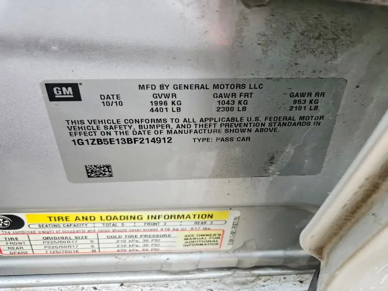 2011 CHEVROLET MALIBU LS  