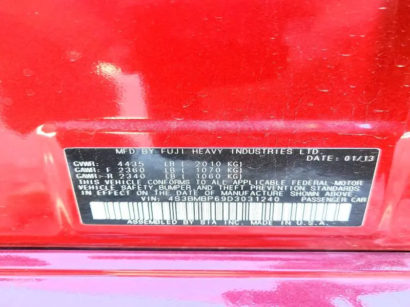 2013 SUBARU LEGACY 2.5I LIMITED  