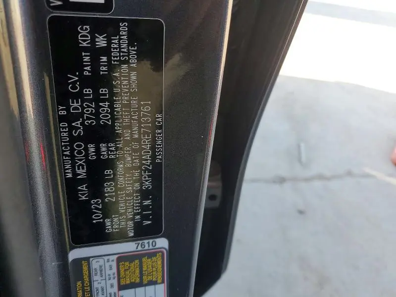 2024 KIA FORTE LXS  