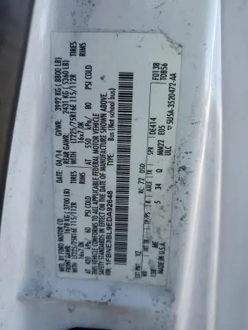 2014 FORD ECONOLINE E350 SUPER DUTY WAGON  