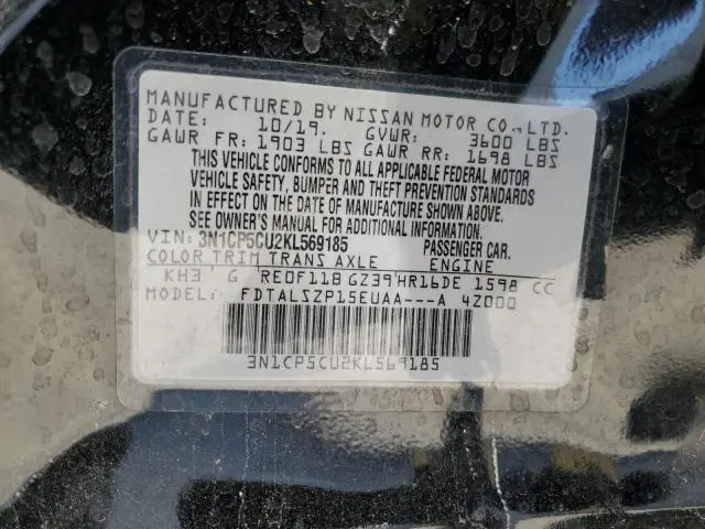 2019 NISSAN KICKS S  