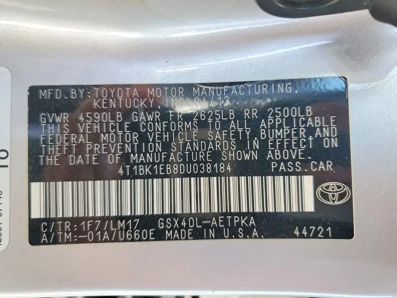 2013 TOYOTA AVALON LIMITED  
