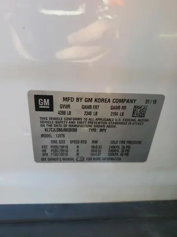 2018 CHEVROLET TRAX 1LT  