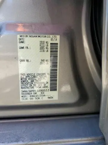 2015 NISSAN ALTIMA 2.5  