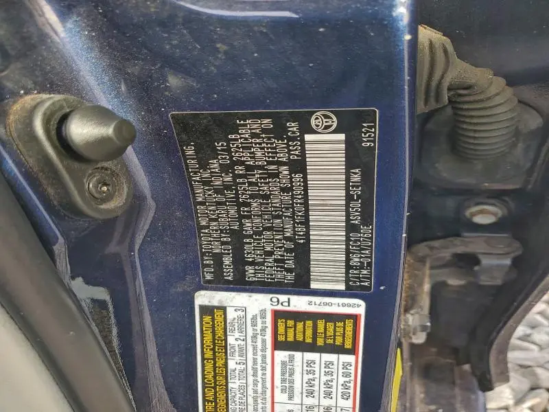 2015 TOYOTA CAMRY LE  