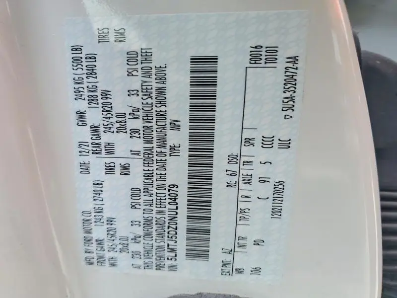 2022 LINCOLN CORSAIR GRAND TOURING  