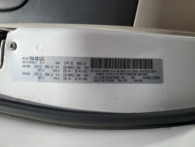 2017 CHRYSLER PACIFICA TOURING L  