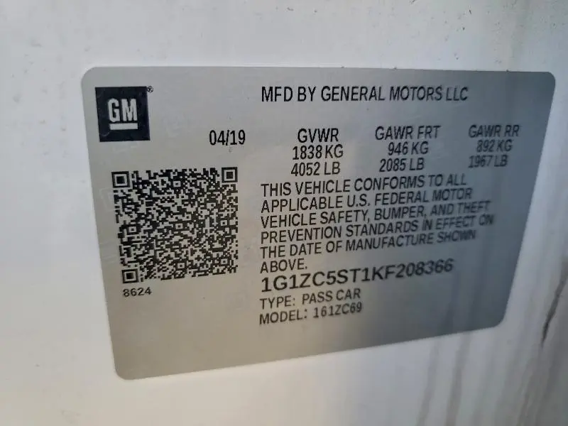 2019 CHEVROLET MALIBU LS  