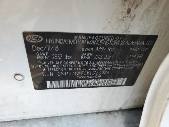 2019 HYUNDAI SONATA SE  