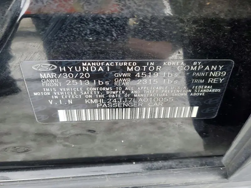 2020 HYUNDAI SONATA HYBRID  