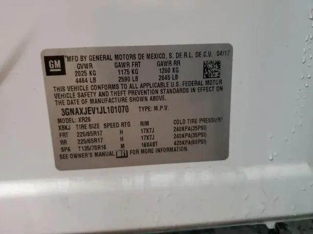 2018 CHEVROLET EQUINOX LT  