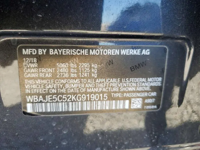 2019 BMW 540 I  