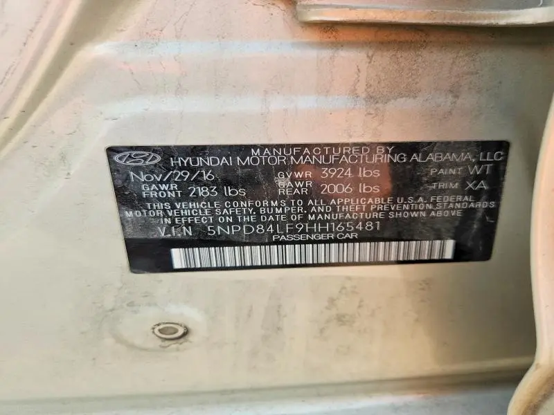 2017 HYUNDAI ELANTRA VALUE EDITION  