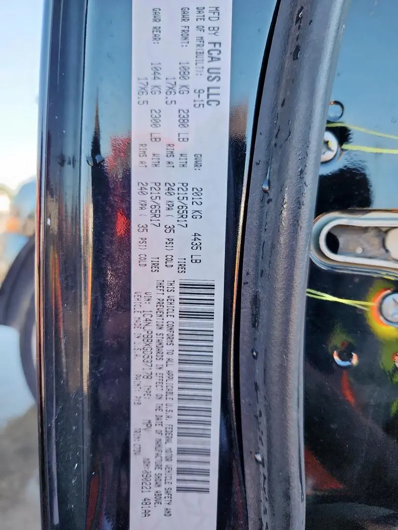 2016 JEEP PATRIOT SPORT  