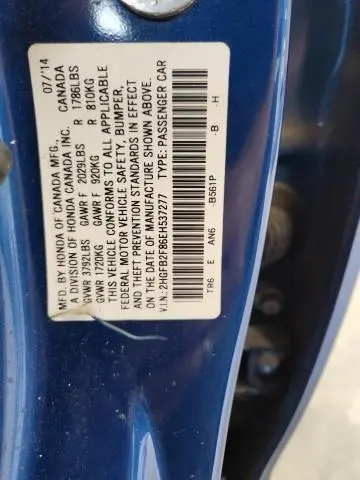 2014 HONDA CIVIC EX