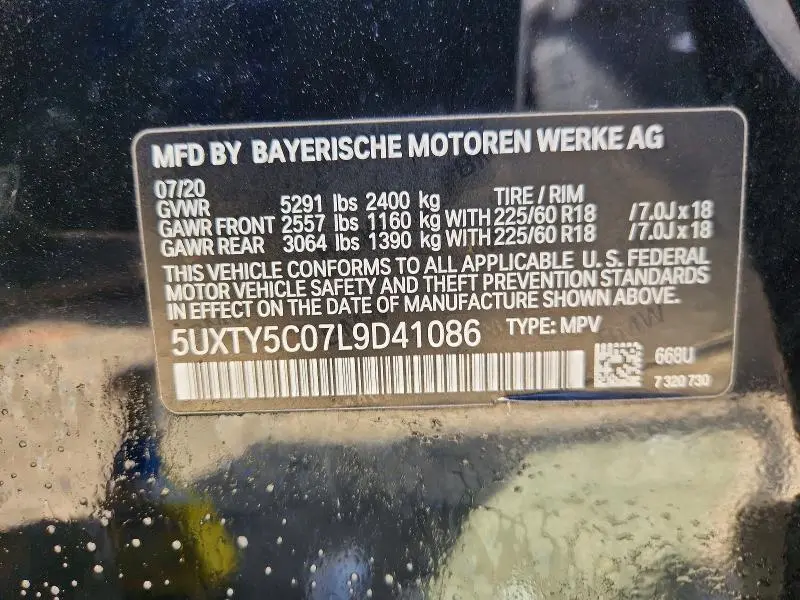 2020 BMW X3 XDRIVE30I  