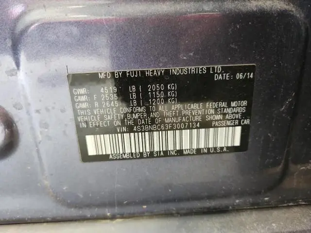 2015 SUBARU LEGACY 2.5I PREMIUM  