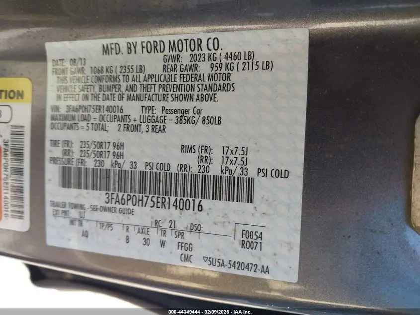 2014 FORD FUSION SE