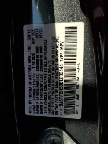 2011 HONDA ACCORD CROSSTOUR EXL  