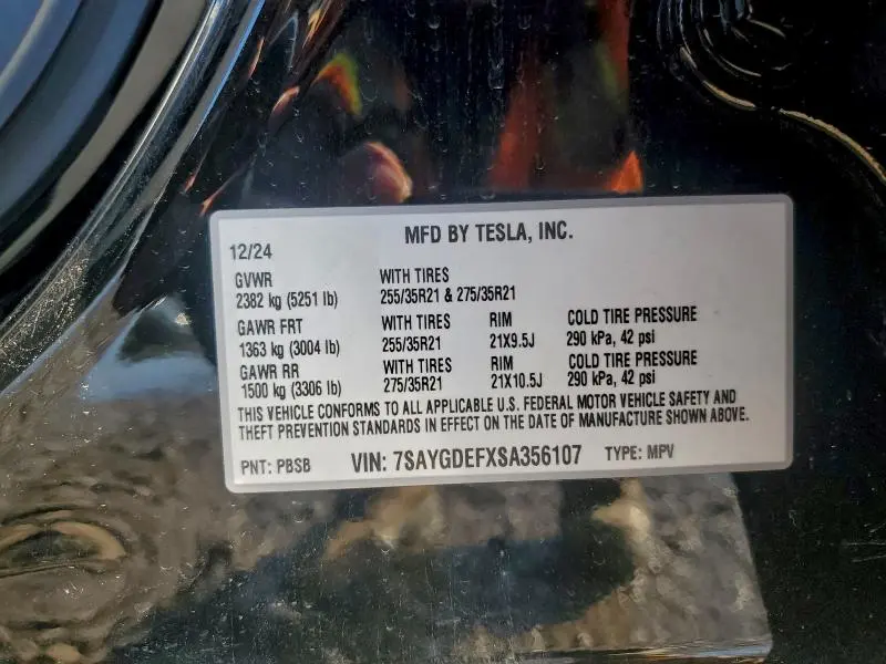 2025 TESLA MODEL Y   