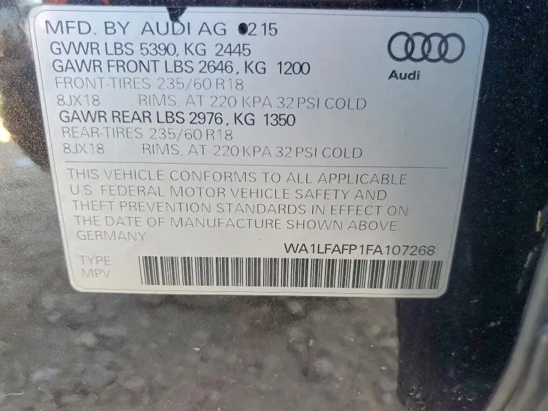 2015 AUDI Q5 PREMIUM PLUS  