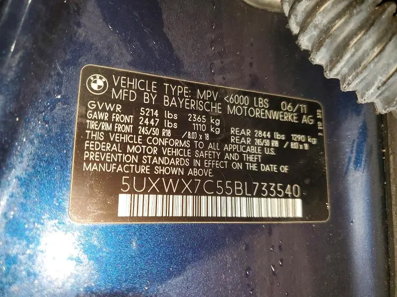 2011 BMW X3 XDRIVE35I  