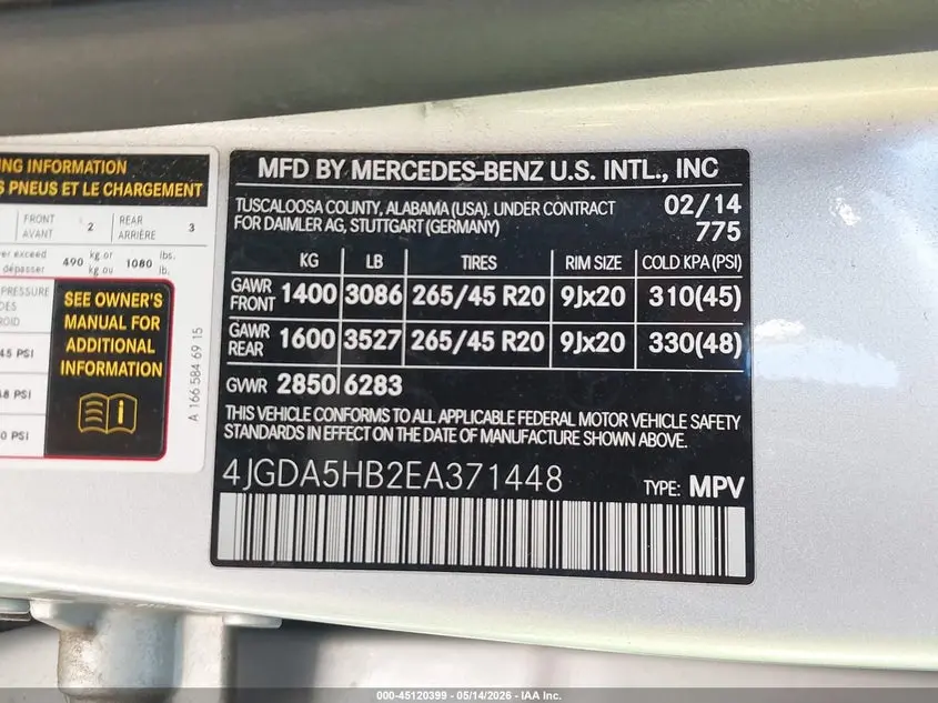 2014 MERCEDES-BENZ ML 350 4MATIC