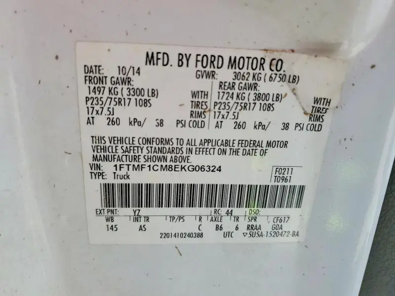 2014 FORD F150   