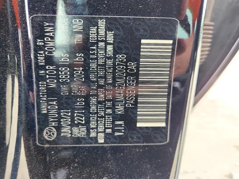 2021 HYUNDAI ELANTRA SEL  