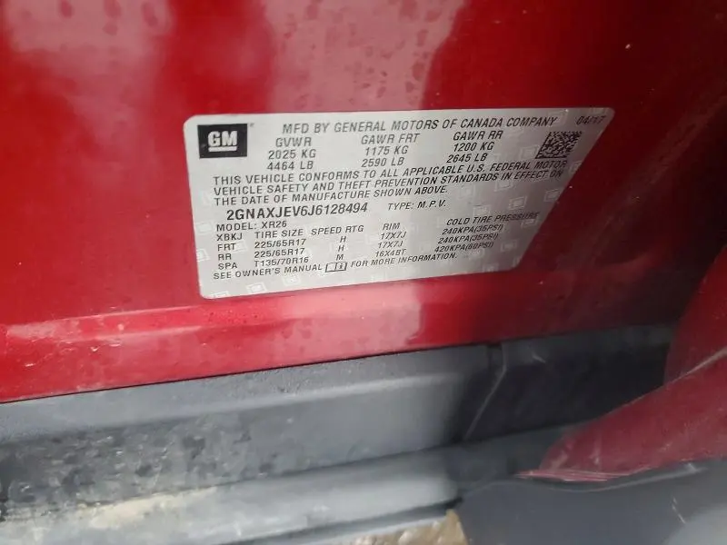 2018 CHEVROLET EQUINOX LT  