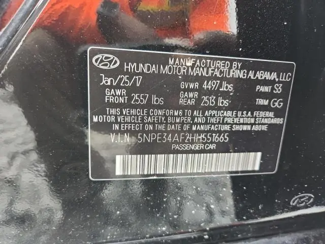 2017 HYUNDAI SONATA SPORT  
