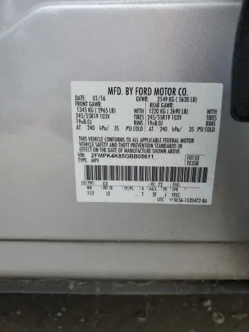 2016 FORD EDGE TITANIUM  