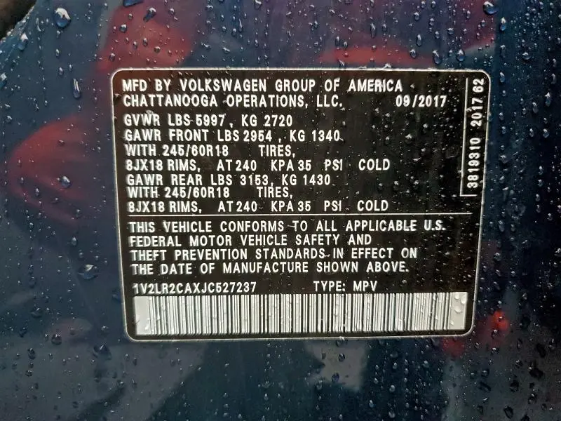 2018 VOLKSWAGEN ATLAS SE  