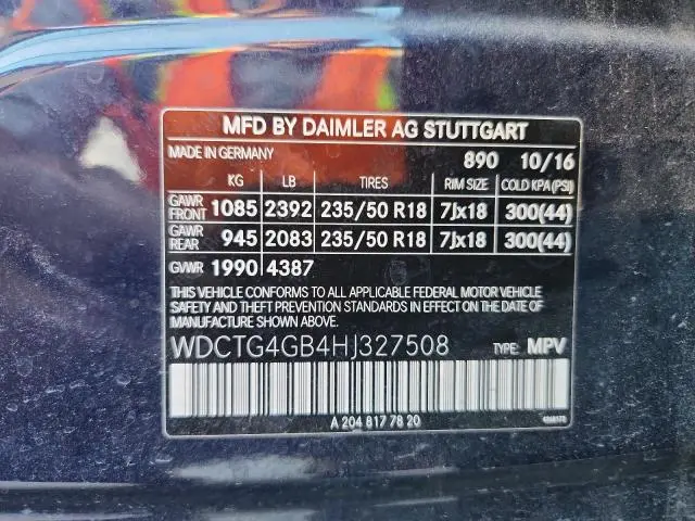 2017 MERCEDES-BENZ GLA 250 4MATIC  