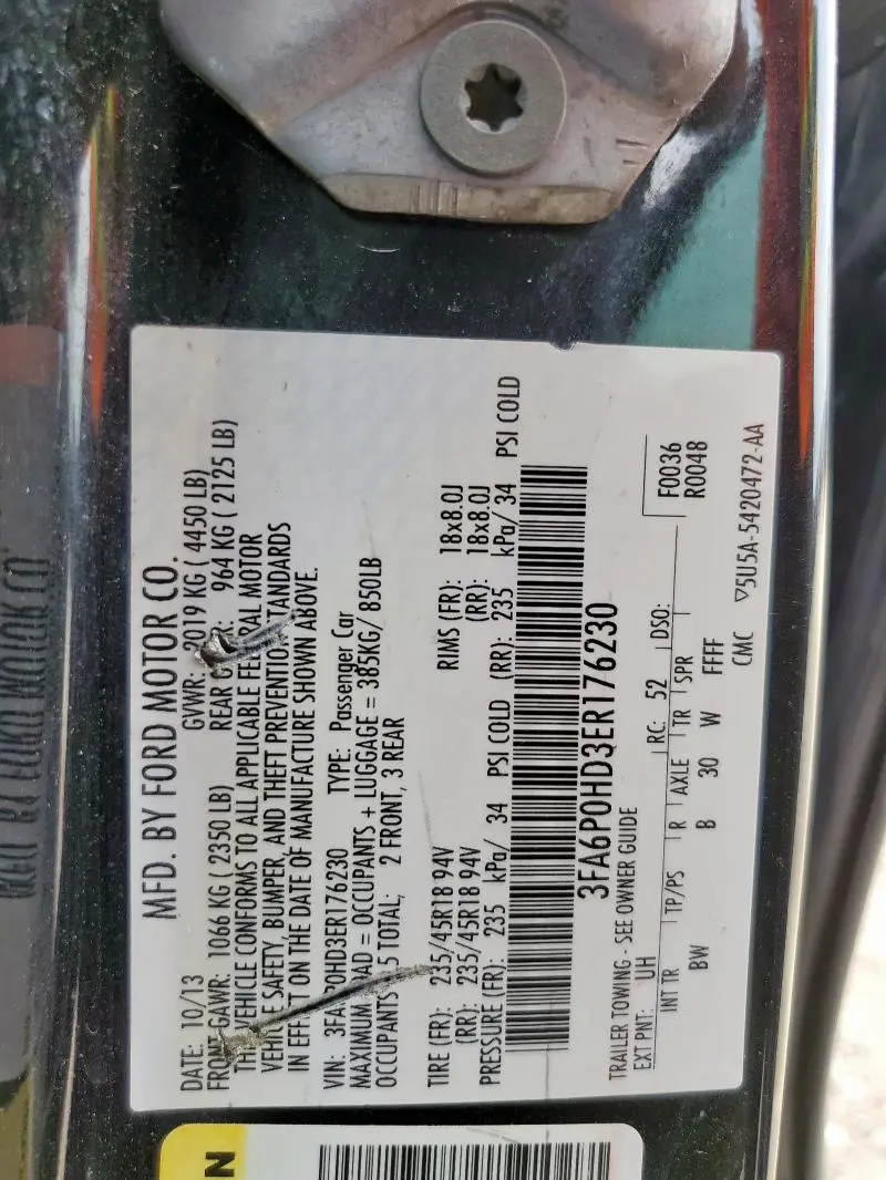 2014 FORD FUSION SE  