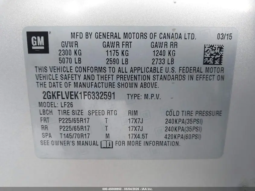 2015 GMC TERRAIN SLE-1