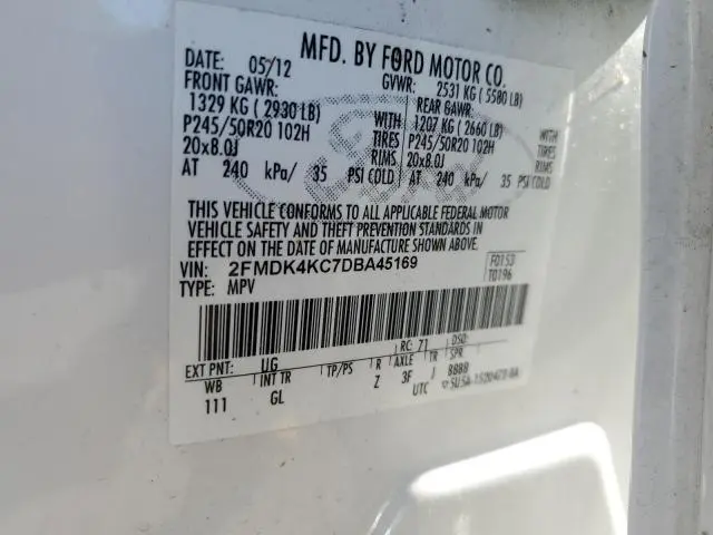 2013 FORD EDGE LIMITED  