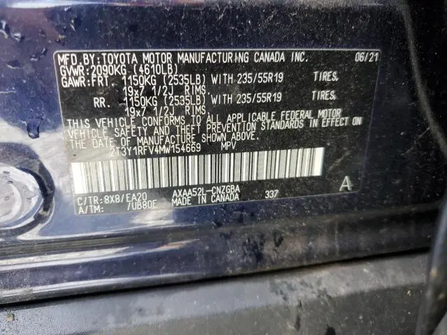 2021 TOYOTA RAV4 LIMITED  
