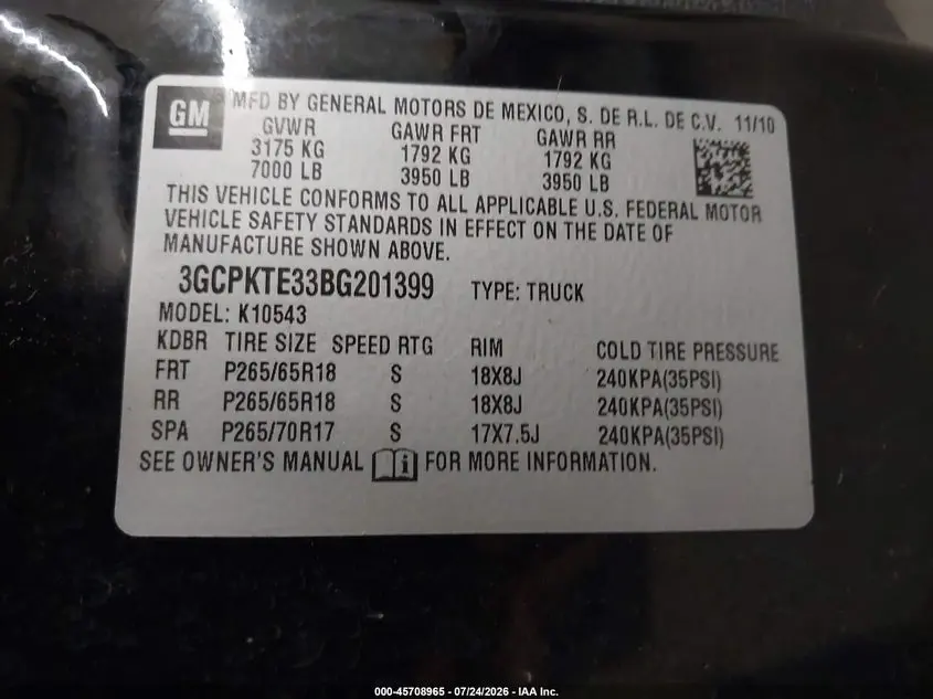 2011 CHEVROLET SILVERADO 1500 LTZ