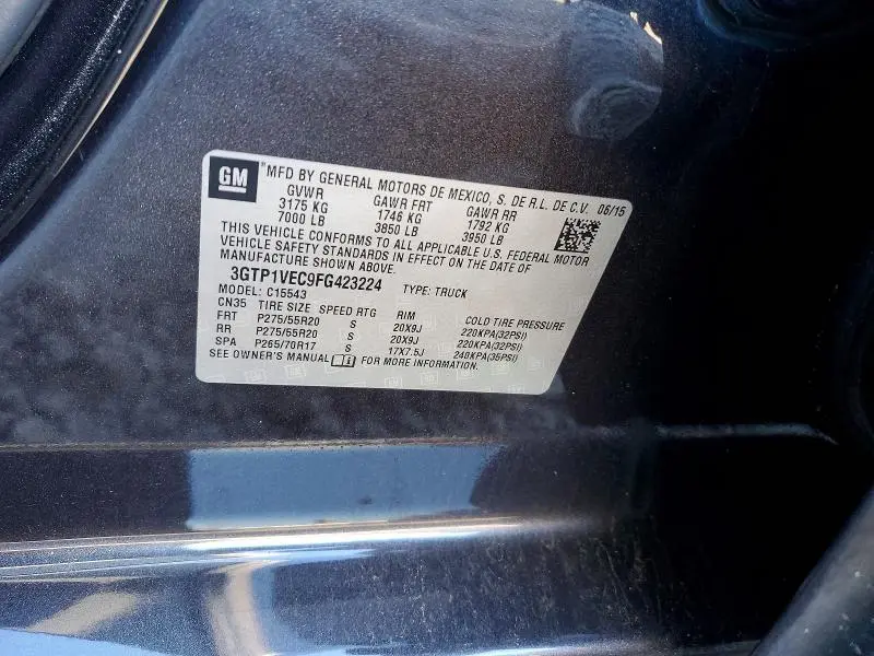 2015 GMC SIERRA C1500 SLT  