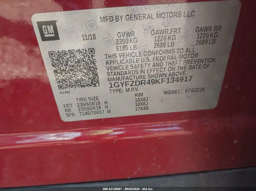 2019 CADILLAC XT4 PREMIUM LUXURY